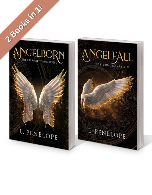 Angelborn / Angelfall: The Eternal Flame Series Flip Book  | signed paperback